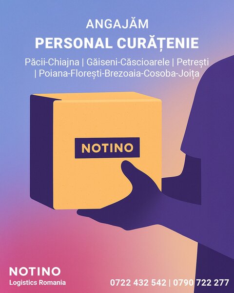 Personal curatenie in depozit Dragomiresti-Deal, Ilfov
